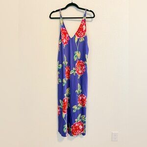 Natori Slip Dress Purple and Red Floral Dress XL